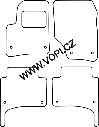 Autokoberce Volkswagen Touareg 2003 - 2010 Colorfit Fun (4934)